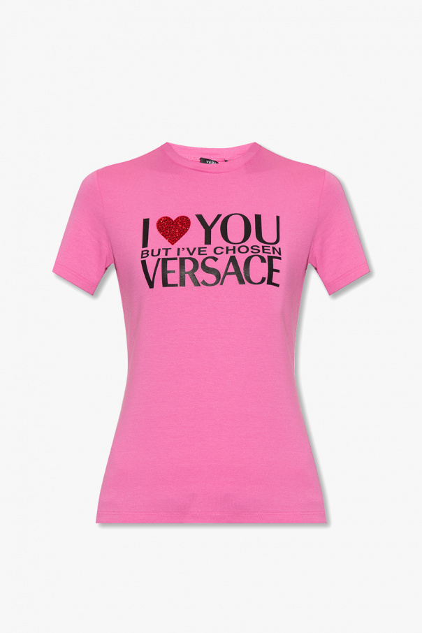 VERSACE ミラノ スタンプ クロップ Tシャツ ピンク 5.jpg